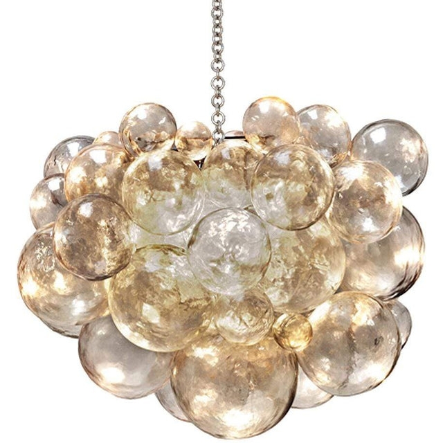 Sculptural Chandelier Silver Organic Branch Floral Bobeches