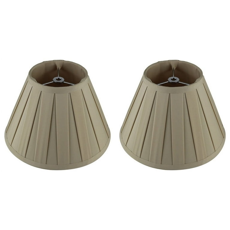 Set of 2 Empire Lamp Shades Box Pleat Traditional Classic Style