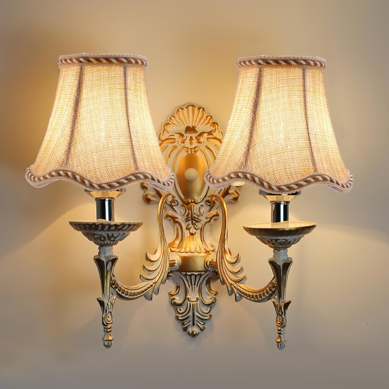 Set of 6 Chandelier Lamp Shades Sand Beige Linen Bell Clip On