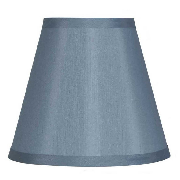 Slate Blue Tapered Drum Lamp Shade, Linen-Like Weave