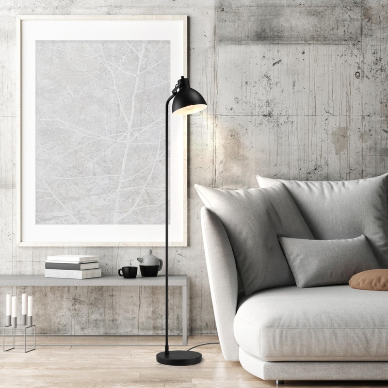 Slender Matte Black Floor Lamp for Minimalist Spaces