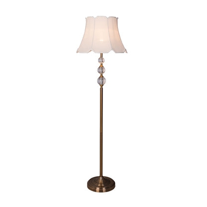 Slim Floor Lamp with Crystal Sphere, Shabby Chic Reading Nook Lamp