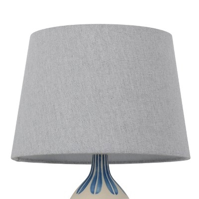 Small Drum Lampshade features Slip Uno Fitter, Heathered Gray