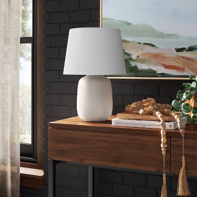 Small Drum Shade, Linen Cylindrical Textured Matte