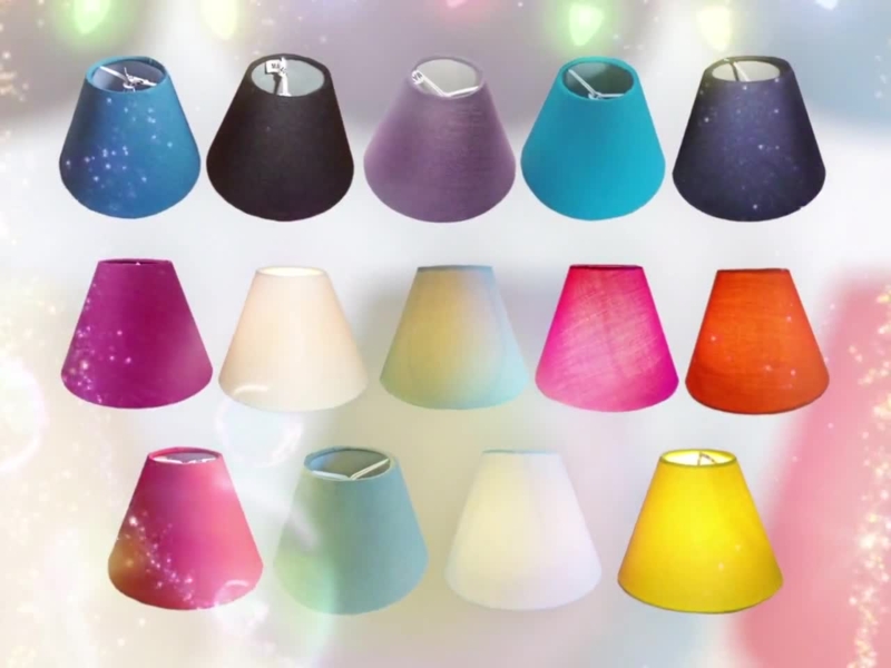 Small Mini Clip on 5.5 inch Diameter Candle Sized Lampshade for Chandelier  Pendant Lamp Wall Light Fits on to Lightbulb Choice of Colours
