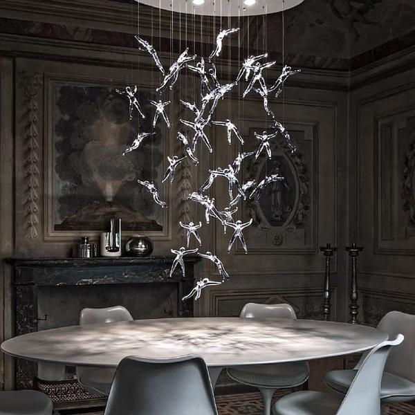 Smoke Glass Tiered Chandelier with Polished Concentric Rings