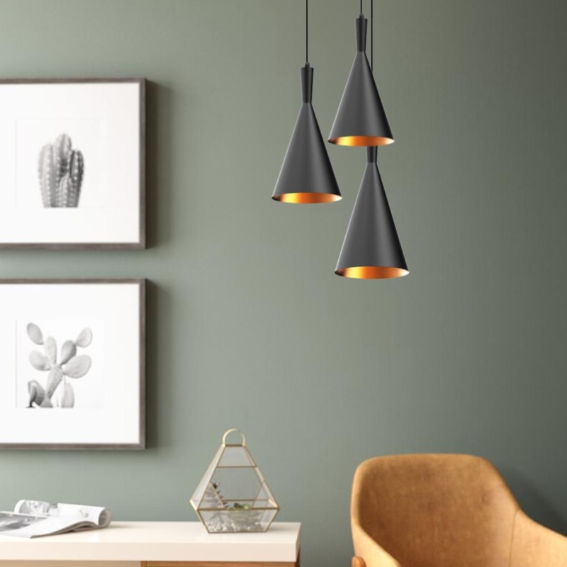 Subulate Pendant Light Cone Shape Metal Shade Minimalist