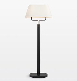 Swing Arm Floor Lamp in Oil-Rubbed Bronze, Drum Shade