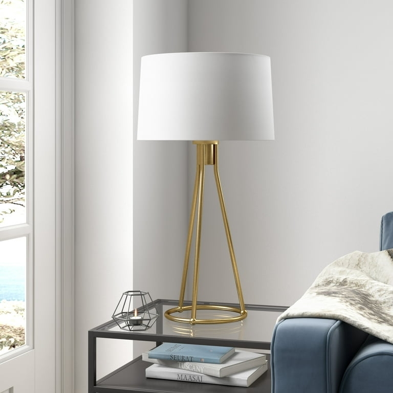 Table Lamp Contemporary Matte Finish Tapered Metal Base
