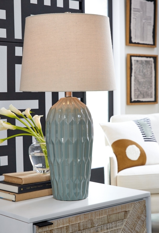Table Lamp Metallic Accents Transitional Modern.