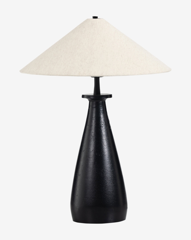 Table Lamp Minimalist Matte Black Conical Ceramic