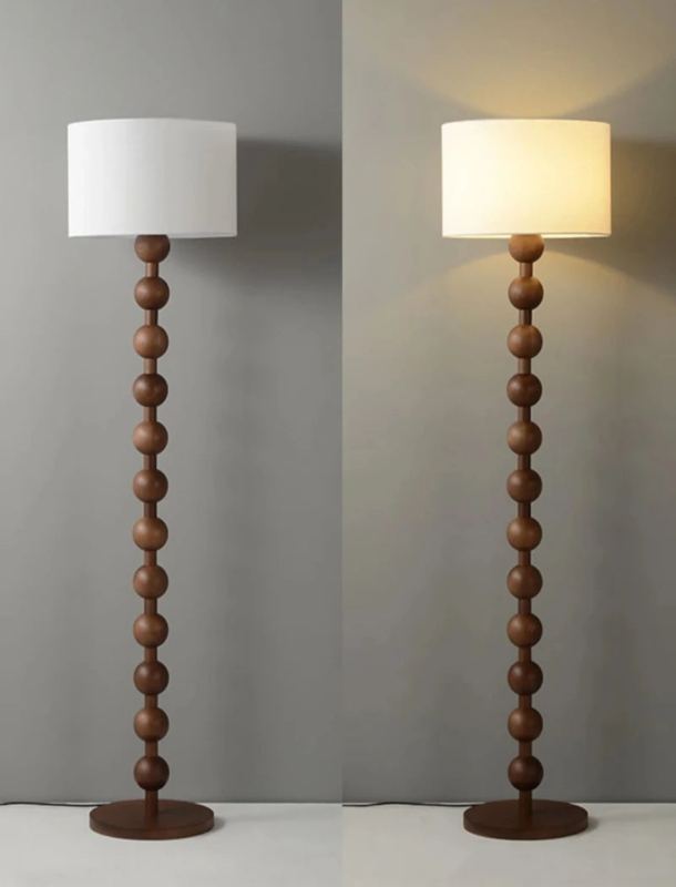 Table Lamp Minimalist Organic Stacked Ring Base Globe Shade