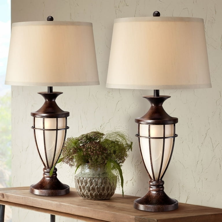 Table Lamp Mission Style Cage Design Nightlight Base Industrial