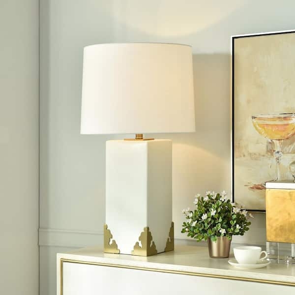 Table Lamp: Pitted Surface Teardrop Base, Coastal Transitional Style