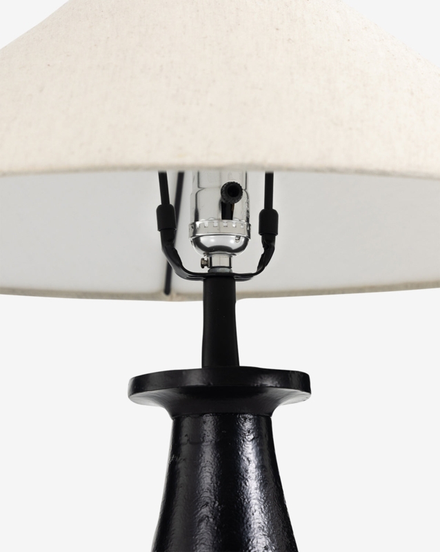Table Lamp Sculptural High Contrast Matte Black Base