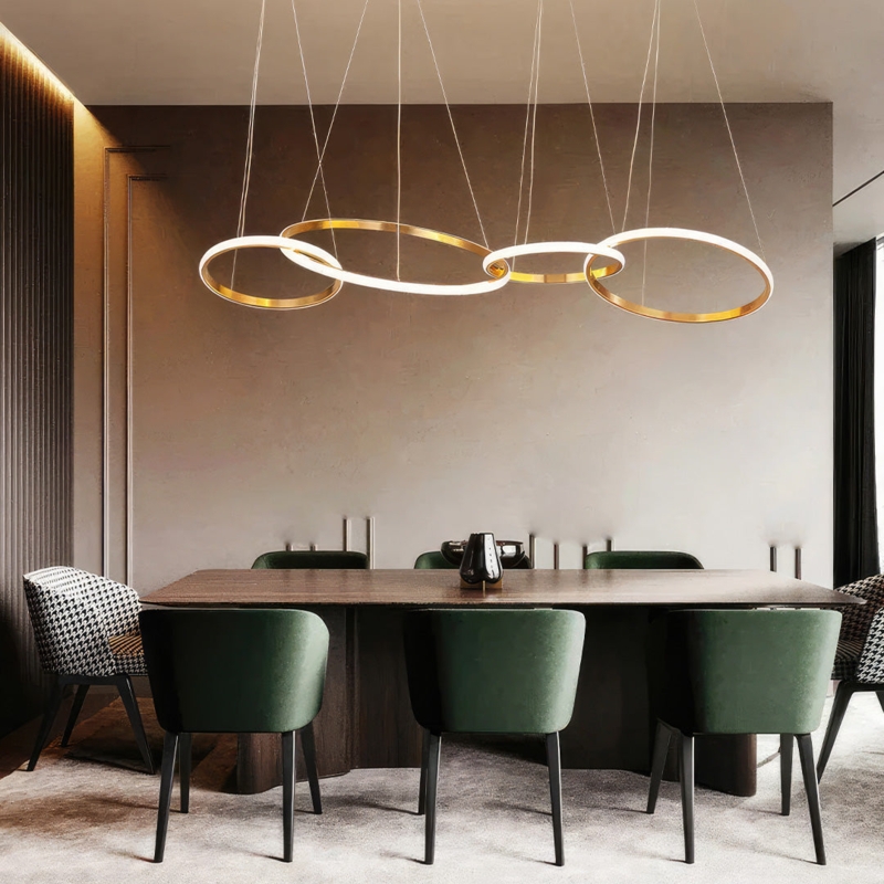 Table Lamp Sculptural Organic Shape Slatted Wall Paneling Japandi