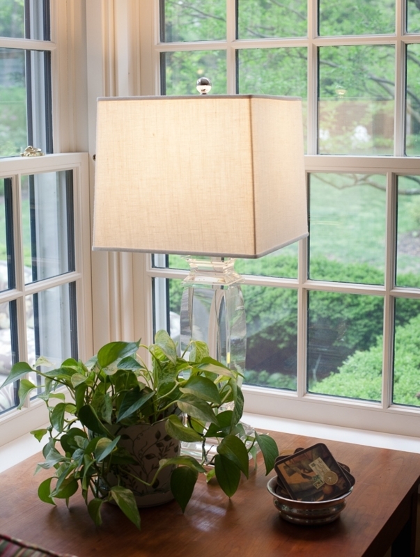 Table Lamp Square Shades Traditional Living Room Symmetry
