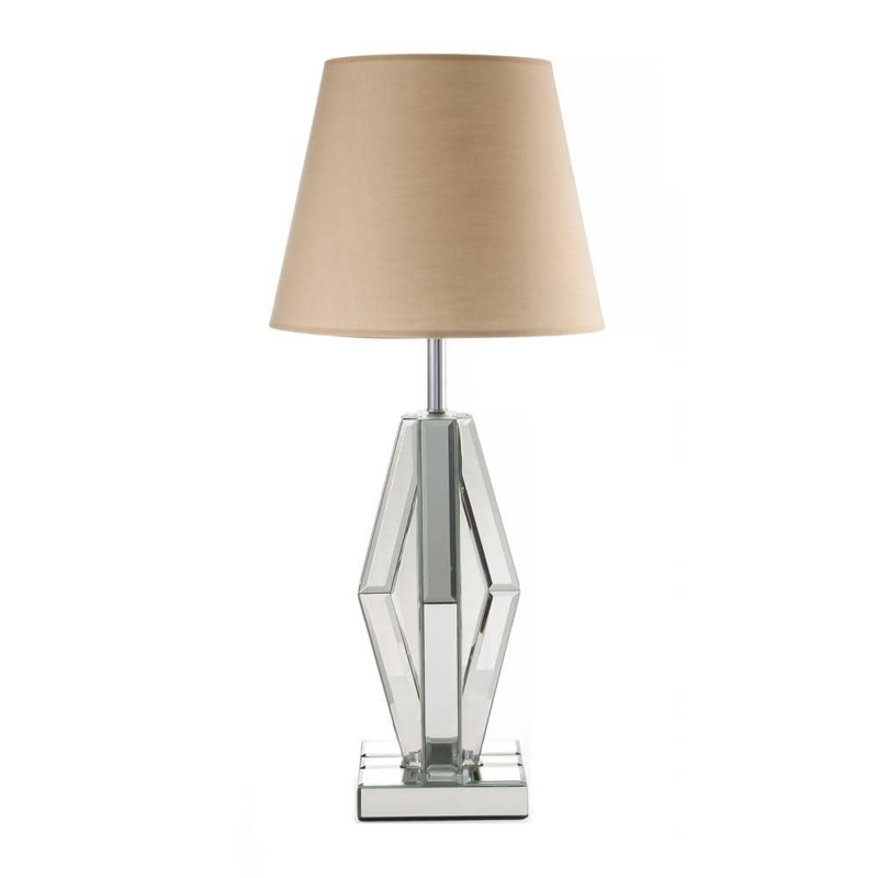 Table Lamp Textured Ceramic Base Clear Cord White Drum Shade Tall