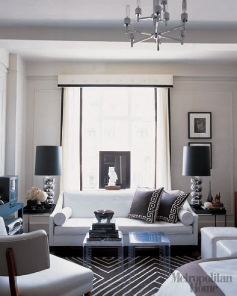 Table Lamps: Symmetrical Styling in Neutral Living Room