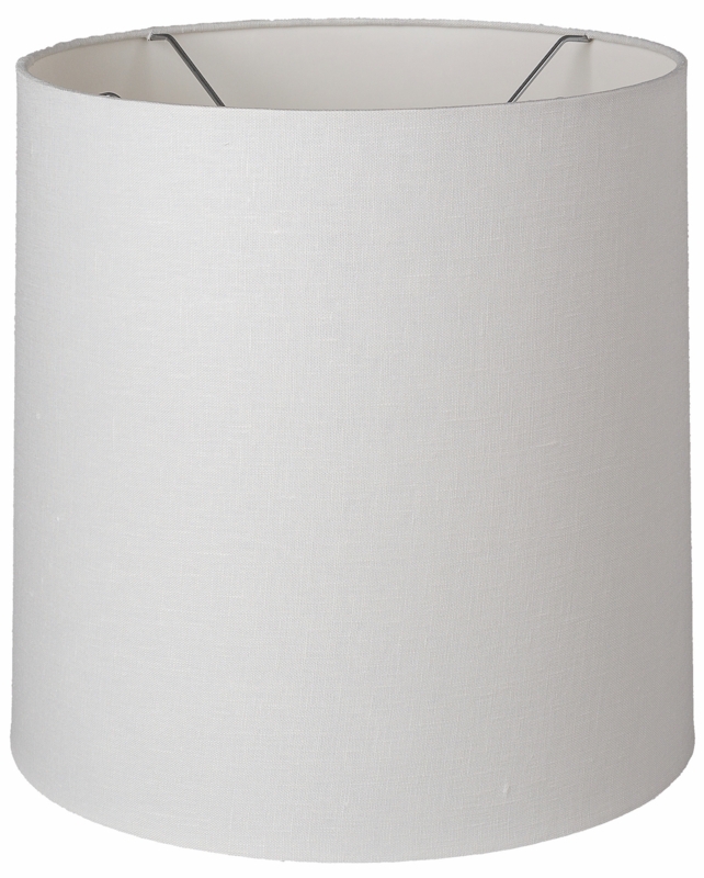 Tall Drum Lamp Shade Bone Linen Fabric Transitional Lighting Accessory