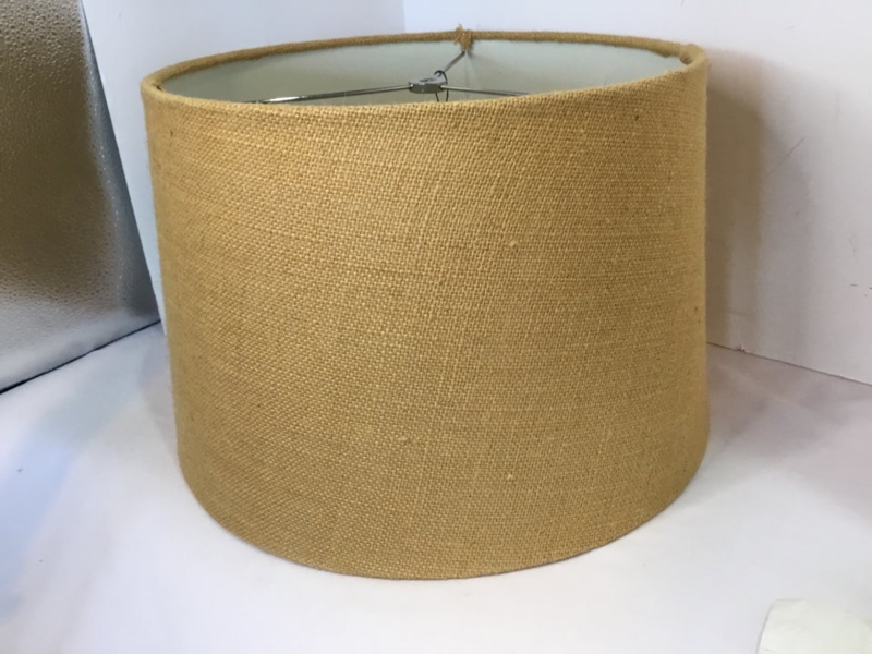 Tapered Drum Lamp Shade Burlap Texture Rustic Farmhouse Style
