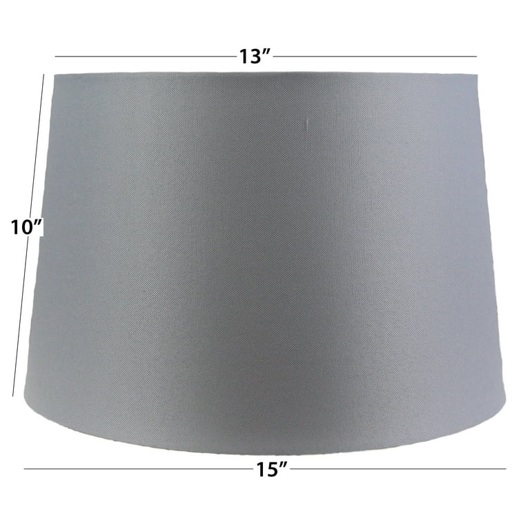 Tapered Drum Shade, Neutral Grey Woven Fabric, Modern Style