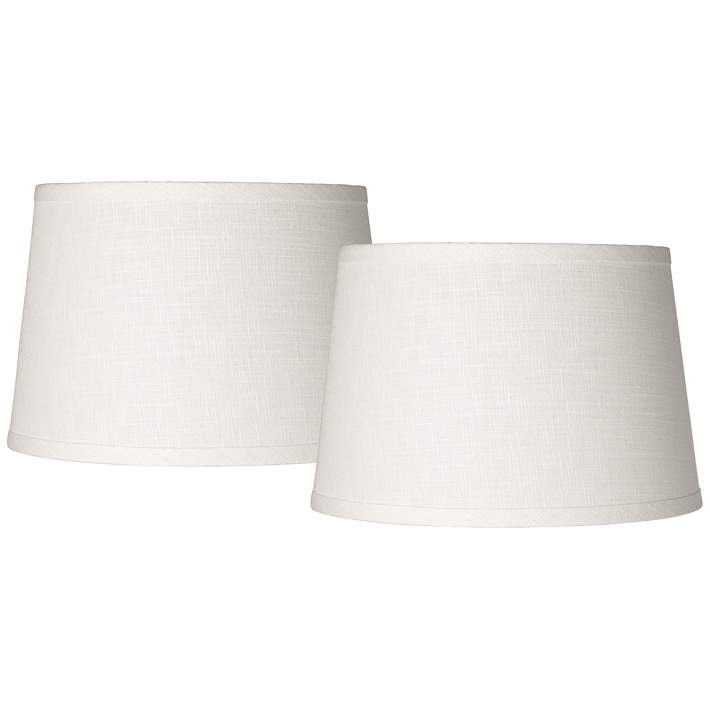 Tapered Drum Shade Set, Linen Transitional Pair Hardback