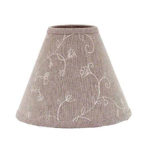 Tapered Lamp Shade, Candlewicking Texture Neutral Farmhouse Style
