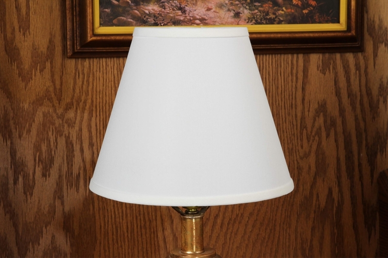 Tapered Lamp Shade, Fabric Cover, Spider Fitter, Modern Minimalist Style.