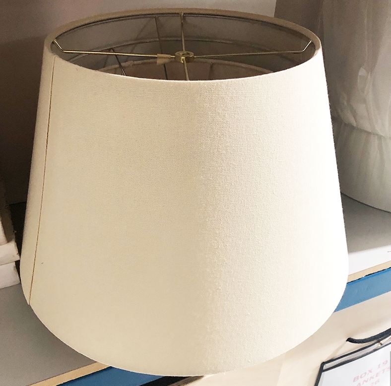 Tapered Lamp Shade Linen Like Texture Traditional Empire Style