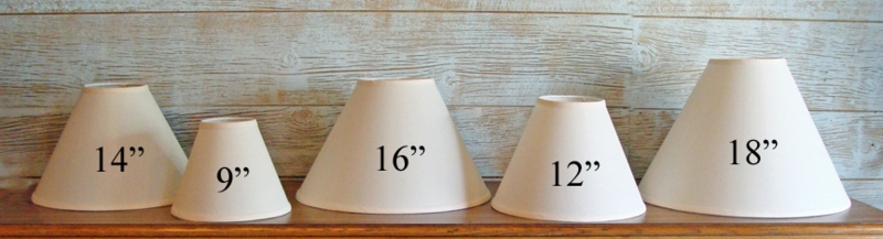 Tapered Lamp Shade, Off-White Linen-Like Fabric, Spider Fitter, Classic Style.