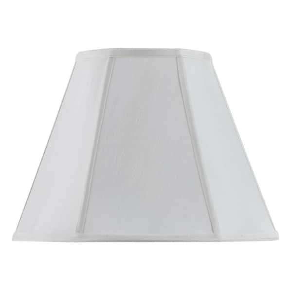 Tapered Lamp Shade, White Empire Silhouette, Piped Edges Classic