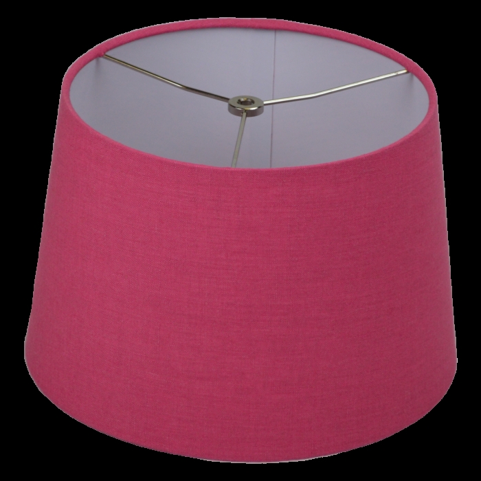 Tapered Lampshade, Off-White Fabric with Rolled Edge