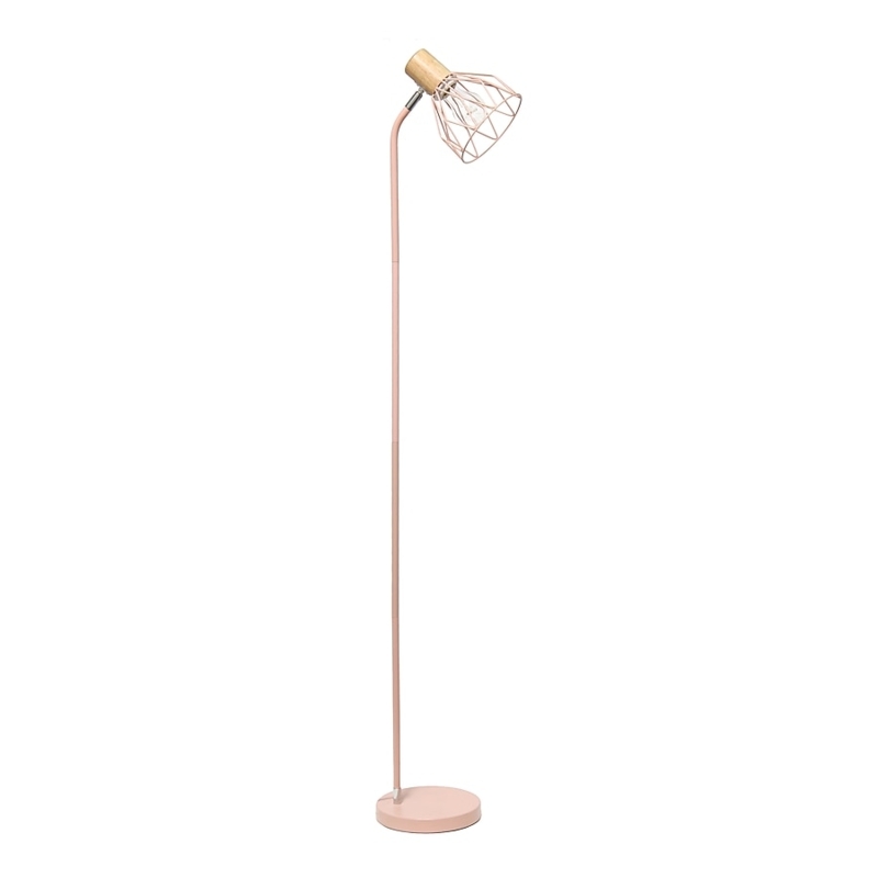 Task Floor Lamp Curved Neck Bell Shaped Shade Matte Finish