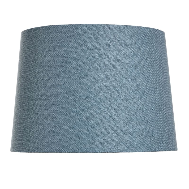Teal Blue Linen Blend Tapered Lamp Shade, Spider Fitter