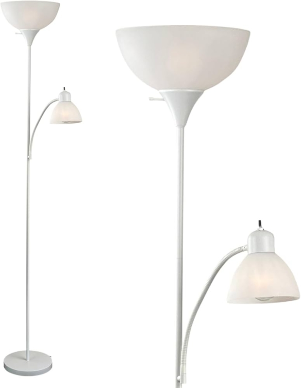 Three Light Floor Lamp Black Adjustable Standing Lamp For Reading