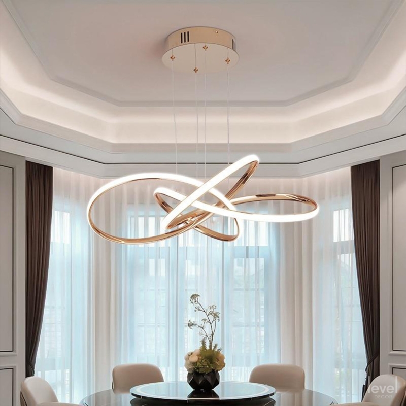 Tiered Chandelier Gold Vertical Glass Rods Graduated Rings
