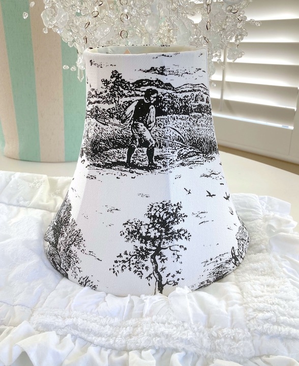 Toile De Jouy Lamp Shade in Blue and White French Country Style