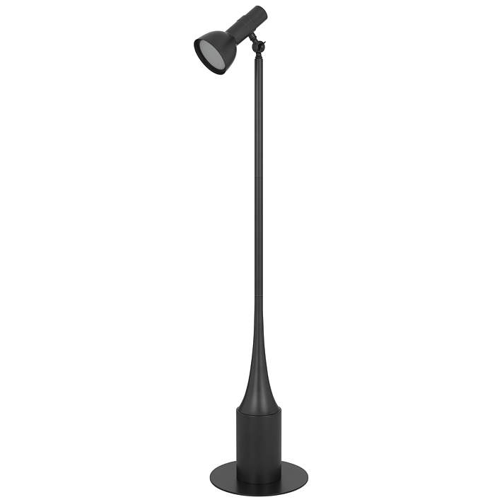 Touch Sensor Floor Lamp Matte White Adjustable Shade Slim Profile