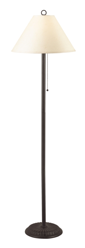 Traditional Candlestick Floor Lamp with Turned Base and Dual Pull Chains