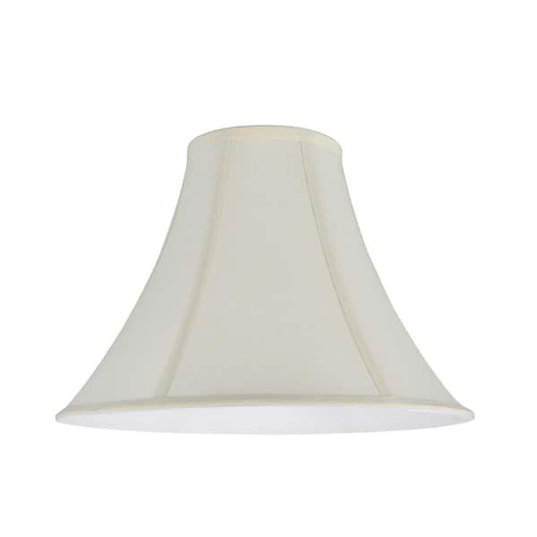 Traditional Ivory Bell Lamp Shade with Piped Seams