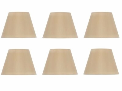 Traditional Off-White Woven Tapered Drum Shade Set