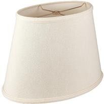 Traditional Oval Lamp Shade with Vertical Piping Detail