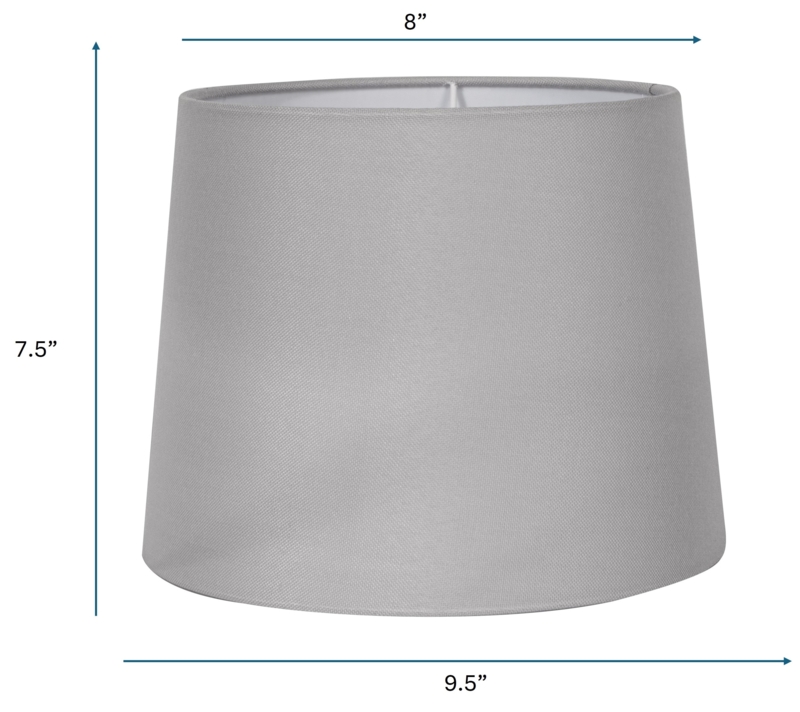 Transitional Fabric Drum Lamp Shade with Matching Trim Detail
