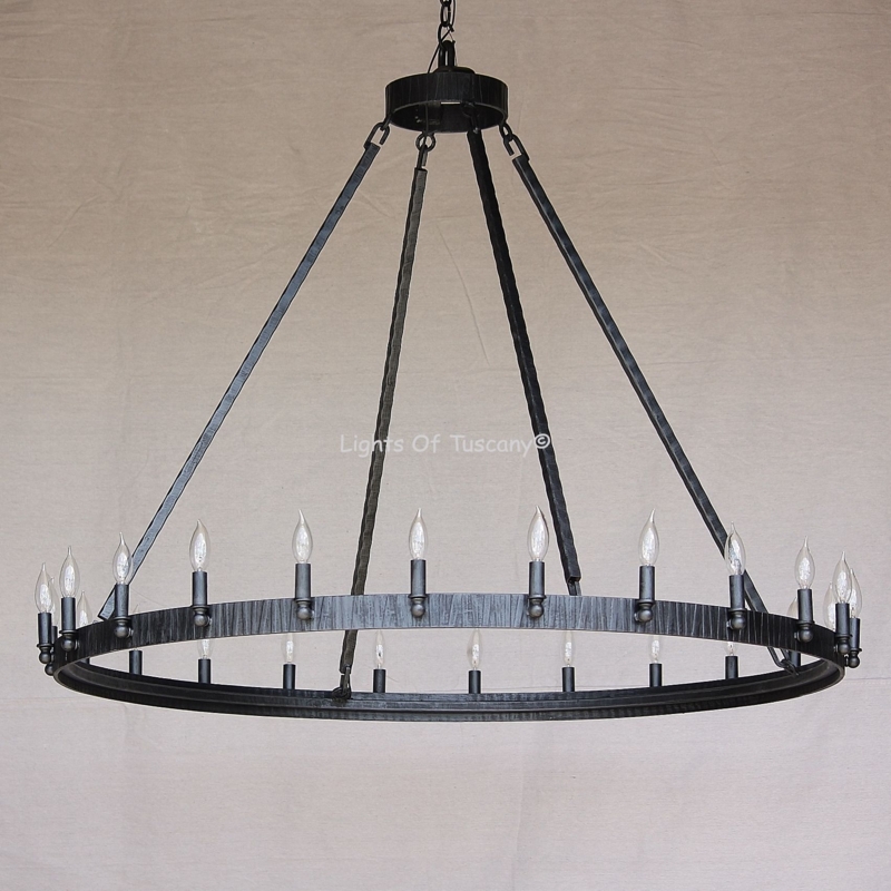 Transitional Wrought Iron Chandelier Twenty Light Two Tier Fixture