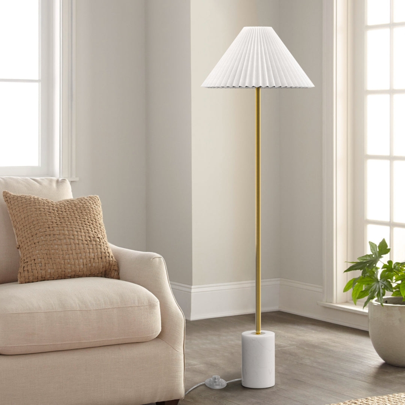 Tree Floor Lamp with Crystal Prism Shades, Polished Finish