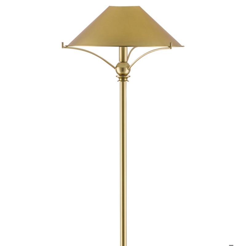 Tripod Floor Lamp Polished Gold White Drum Shade Traditional
