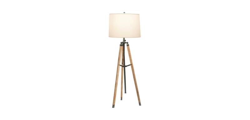 Tripod Floor Lamp Surveyor Style Adjustable Height Industrial Bronze
