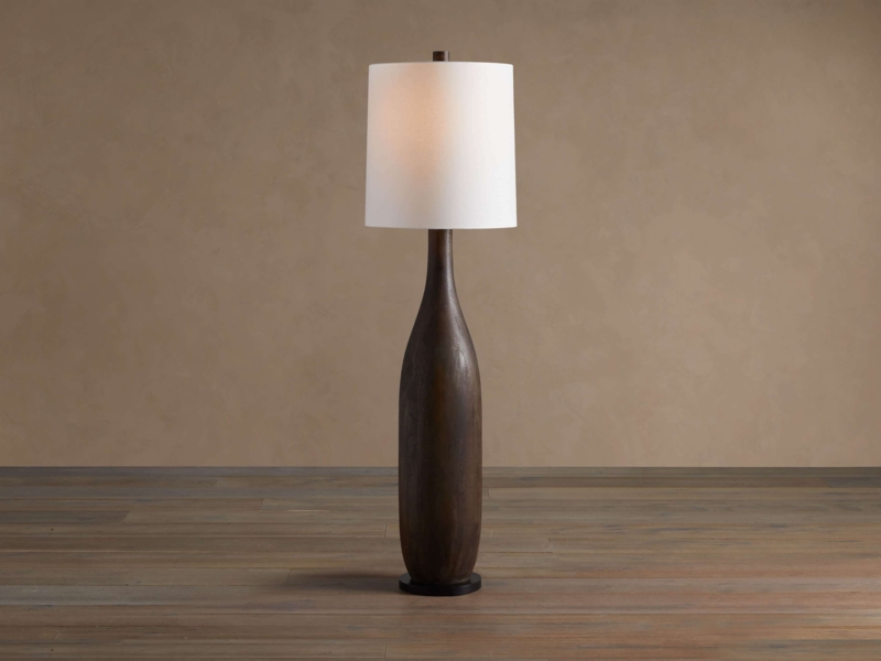 Tripod Floor Lamp | Tapered Legs, Espresso Wood, Architectural Base Lighting