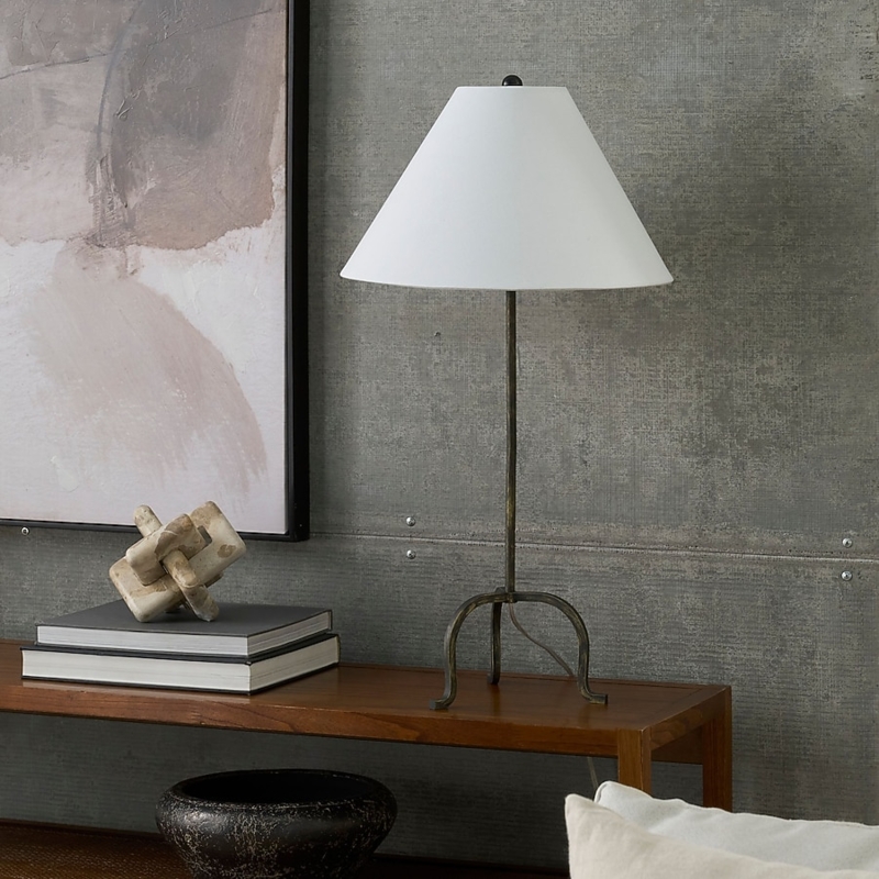 Tripod Table Lamp Industrial Tripod Table Lamp Slim Black Metal Silhouette